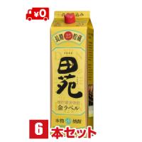 送料無料 田苑 焼酎 金ラベル 長期貯蔵酒 25度 1.8L 1800ml パック 1ケース 6本 麦焼酎 田苑酒造　 | リカーアイランド