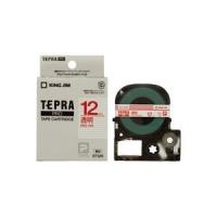 (業務用5セット) キングジム テプラPROテープ/ラベルライター用テープ 〔幅：12mm〕 ST12R 透明に赤文字 | リトルトゥリーズ