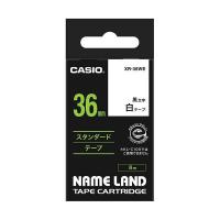 （まとめ） カシオ CASIO ネームランド NAME LAND スタンダードテープ 36mm×8m 白／黒文字 XR-36WE 1個 〔×2セット〕 | リトルトゥリーズ