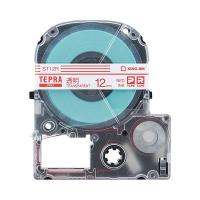 （まとめ） キングジム テプラ PRO テープカートリッジ 12mm 透明／赤文字 ST12R 1個 〔×5セット〕 | リトルトゥリーズ