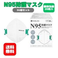 米国NIOSH認証 小林薬品 N95 防護マスク ホワイト KO308 個包装 20枚入 RABLISS 36箱セット（ケース販売） | リトルスプリング
