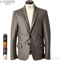 【20周年記念20%OFFクーポン】LIUGOO 本革 スリムフィットレザーテーラードジャケット メンズ リューグー TLD01A  レザージャケット 革ジャン 皮ジャン AP | 本革レザージャケットのリューグー