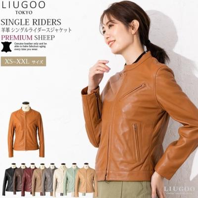 【新品】Liugooリューグー 本革　厚革 シングルライダース レディース XL Liugoo Leathers 【20周年記念20%OFFクーポン】LIUGOO 本革 シングル