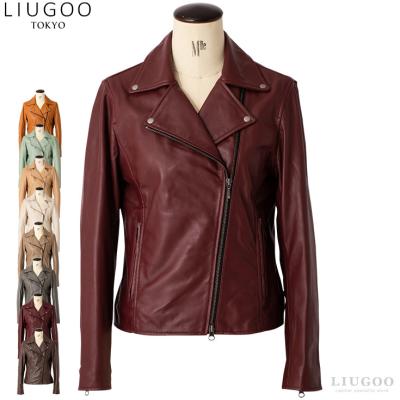 N*8様 ⭐️LIUGOO TOKYO⭐️ leather ⭐️ワインレッド☆L 26（Liugoo Leathers／レディースファッション）（性別：レディース