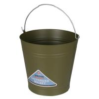 バケツ おしゃれ 収納 雑貨 H19-0047-12OV GALVANIZED BUCKET 12L OLIVE DRAB (DTN) | Livin Good