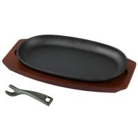 鉄板 ステーキ皿 家庭用 HB-6109 スプラウト 鉄鋳物製ステーキ皿 小判型27×15cm (AP) | Livin Good