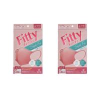 【2個セット】Fitty フィッティ スタイルフィット立体 コーラルピンク ふつうサイズ 5枚入×２点「衛生商品のためキャンセル不可」 | LIVINGSHOP