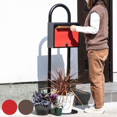 ポスト ポストマン 郵便 RED 赤 スタンドポスト 置き型 郵便受け