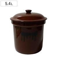 漬物容器　切立かめ　3号　5.4L　蓋付き　陶器 （ 漬物樽 つけもの容器 漬け物容器 ） 