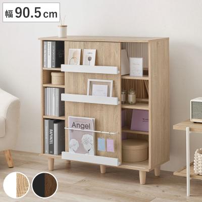 木製 本棚 収納棚 幅100cm 可動棚 大容量 HAGiHARA（萩原） 1cmピッチ可動 本棚 幅90cm ハイタイプ 可動棚10枚