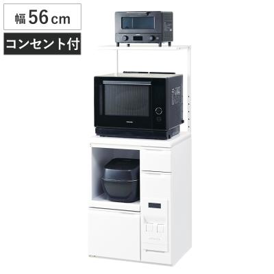 米びつ一体型レンジ台 米びつ付き レンジ台 幅48cm 米びつ/12kg ファインキッチン SK-311W