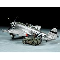 タミヤ 1/48 P-47Dサンダーボルト“バブルトップ”・1/4トン小型四輪駆動軍用車セット【25214】【プラモデル】 | エルエルハット