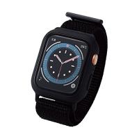 エレコム Apple Watch (アップルウォッチ) ケース カバー バンド一体型 44mm [Apple Watch SE2 SE 6 5 4 対応] 全面保護 ガラス ファブリック生地 ブ | Lo&Lu