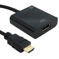 HDMI-DisplayPort変換アダプタ/HDMI to ディスプレイポート 変換ケーブル 4K対応 HDTV LCDモニター 対応 金メッキ搭載 ブラック Winten WT-CHD02-BK | Lo&Lu