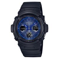 【G-SHOCK】BLUE PAISLEYシリーズ / 電波ソーラー / AWG-M100SBP-1AJF / Gショック （ブラック×ブルー） | ブランド公式 LOCOMALL ロコモール