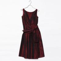 ジュネビビアン Genet Vivien ベルト付き刺繍ドレス （ワインレッド） | ブランド公式 LOCOMALL ロコモール