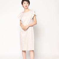 ジュネビビアン Genet Vivien ダマスク柄 袖付きワンピース （ベージュ） | ブランド公式 LOCOMALL ロコモール