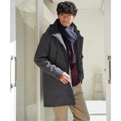 SOLEIL 3WAY アンゴラ混 ツイード ロングコート 42 ライナー付き 3WAY 