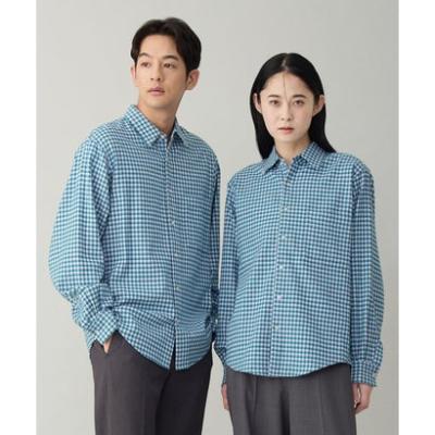 ネルシャツ ブルー（メンズファッション）（サイズ（S/M/L）：S