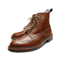 TRICKER'S M2508 MALTON MARRON ANTIQUE トリッカーズ ウイングチップブーツ 本革 茶色 ブラウン フルブローグ メンズ | LONGPSHOE