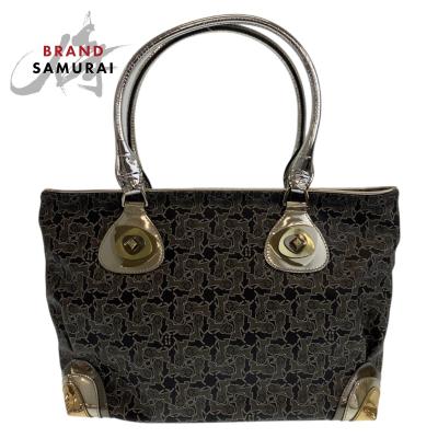 美品 CELINE セリーヌ サルキー 馬車柄 グレー マルチカラー シルバー  