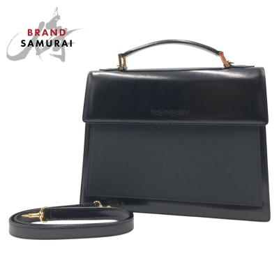専用　美品 YSLサンローラン エナメル トート ショルダー　バッグ 黒 Yves Saint Laurent イヴ・サンローラン トートバッグ ブラック