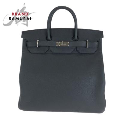 HERMES 超美品 エルメス オータクロア40 男女兼用 ブラック 黒  