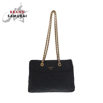 l31【極美品】近年モデル　プラダ　キルティング　三角ロゴ　チェーンショルダー l31【極美品】近年モデル プラダ キルティング 三角ロゴ チェーン