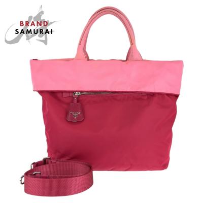 PRADA レディーストートバッグ(バッグ、小物素材:ナイロン PRADA レディーストートバッグ(バッグ、小物素材:ナイロン