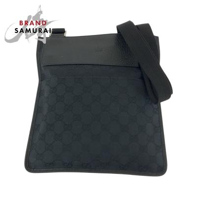 グッチ ggキャンバス ショルダーバッグ 黒（メンズショルダー