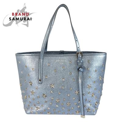 美品 JIMMY CHOO ジミーチュウ スタースタッズ サシャ ブルー