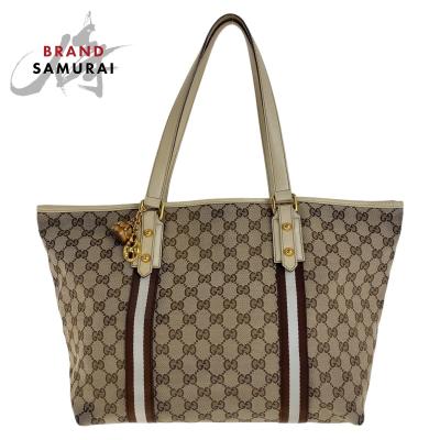 グッチ シェリーライン トートバッグ（色：ブラウン系）の
