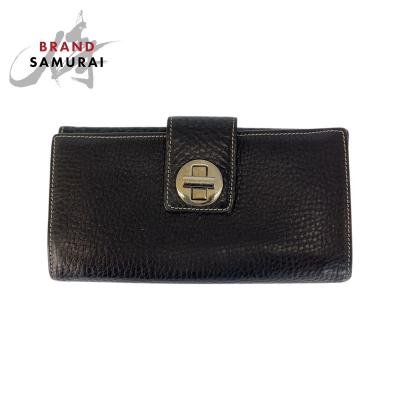 美品✨ティファニー 長財布 ラウンドファスナー レザー ブラック