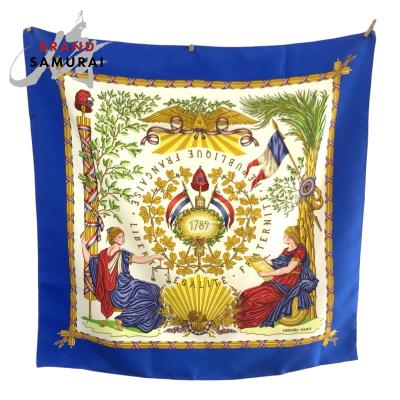 HERMES（エルメス） 美品 カレ90 フランス革命を記念して ブルー