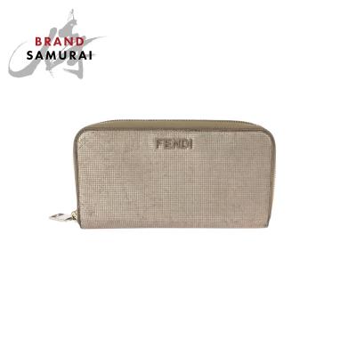 FENDI ピンク グレー 長財布　袋付き フェンディ 財布 レディース 長財布 ピンク（レディース長財布）｜財布