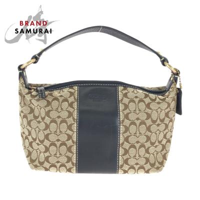 COACH（コーチ） 美品 シグネチャー ベージュ ブラウン ゴールド金具