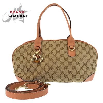 GUCCIハンドバッグGG柄ベージュ×ピンク グッチショルダー ピンクベージュ（レディースハンドバッグ）｜バッグ