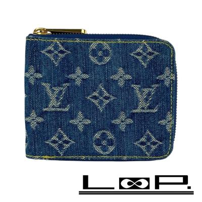 【LOUIS VUITTON】デニム 二つ折り財布 コンパクトウォレット ルイヴィトン 二つ折り財布 モノグラム・デニム ポルトフォイユ