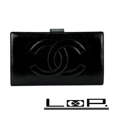 【極美品】CHANEL ビコローレ　がま口長財布　ラムスキン　黒　ココマーク 楽天市場】シャネル ビコローレ 財布の通販