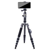 スマホ 三脚 コンパクト ビデオカメラ VEO 3GO 235CB 一眼レフ用 ミラーレスカメラ カーボン 5段 軽量 iPhone スマホスタンド | ルーペスタジオ