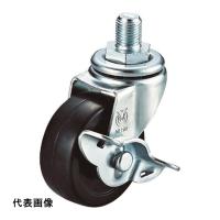 ユーエイ ねじ込み式 自在 キャスター ゴム 車輪径50mm ストッパー付き Lタイプ LT型 ネジ寸法M8×14ピッチ1.25 [LT-50RS-M8-14] LT50RSM814 販売単位：1 | ルーペスタジオ