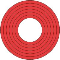 緑十字 マーキング用ステッカー 赤 マーキング-100R 内径40-90mmΦ 10枚組 PET [208503] 208503 販売単位：1 | ルーペスタジオ
