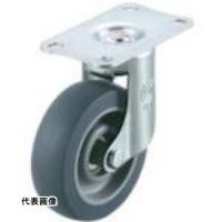 ユーエイ プレート式 自在 キャスター エラストマー 車輪径65mm SILENTタイプ EF型 取付寸法56×28 [EF-65ELSB] EF65ELSB 販売単位：1 | ルーペスタジオ