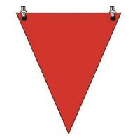 ユニット 三角旗 赤無地 ターポリン 300×260mm [372-61] 37261 販売単位：1 | ルーペスタジオ