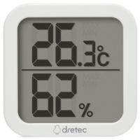 dretec デジタル温湿度計「クラル」 ホワイト [O-414WT] O414WT  販売単位：1 | ルーペスタジオ