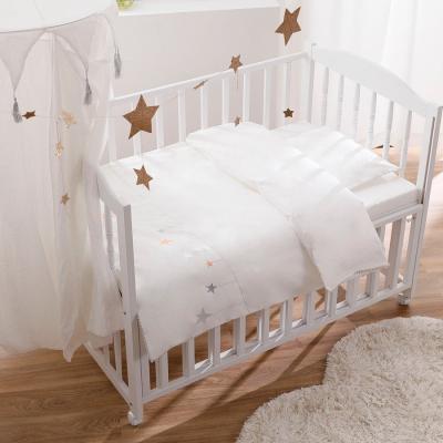 LOWYA ベビーベッド　国産　グレー ベビーベッド（グレー、グレージュ、ブルー） すのこ 天然木使用