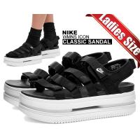 ナイキ ウィメンズ アイコン クラシック サンダル NIKE WMNS ICON CLASSIC SANDAL black/white-wht dh0223-001 レディース サンダル ブラック ホワイト 厚底 | LTD Online