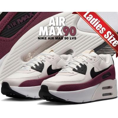 新品 NIKE AIR MAX 90 LV8 22cm 厚底 バーガンディ ☆NIKE☆ AIR MAX 90 LV8 SE 厚底スニーカー ウィメンズシューズ