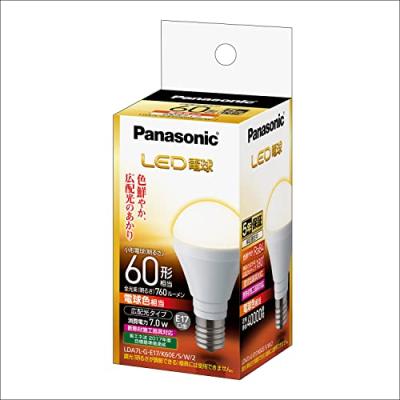 パナソニック LED 電球 e17 60wのおすすめ人気商品一覧 通販 - Yahoo
