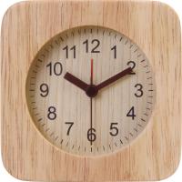 ☆ スクエア/ナチュラル ☆ TABLE CLOCK 置時計 ウッド TABLE CLOCK 置時計 ウッド 目覚まし時計 置き時計 アラームクロック アラーム | BACKYARD FAMILY 雑貨タウン